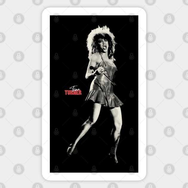 Tina Turner Queen of Rock n Roll Sticker by gwpxstore